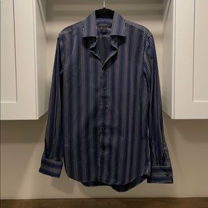 Navy Striped Button Up - Express Design Studios
